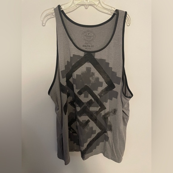 American Eagle Outfitters Gray Athletic Fit Tank - Picture 1 of 4